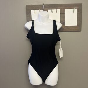 Good American GSW0641 Size 3 Removable Pads Black One-Piece Swimsuit/bodysuit